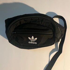 Adidas Black Belt Bag with Trefoil Logo